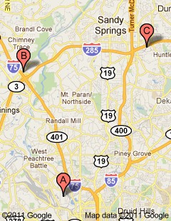 Google Places Map - Free Food
